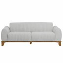 Ver imagem 3 de Sofá Molino 3 Lugares 180cm Pés Madeira Castanho Bouclé Cinza Claro - Nexta Casa