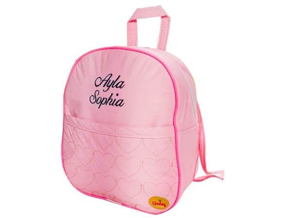 Bolsa de Costa Mochila Bebe Passeio Personalizada Barato - Rosa-Claro - 1