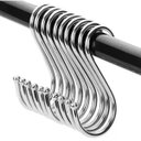 Ver imagem 2 de Kit 25 Ganchos S Aço Inox Utensílios Barra Suporte Cozinha