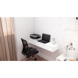 Bancada Penteadeira 100% MDF Branco Fosco - 3 Gavetas - 4