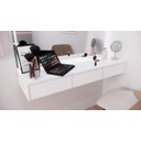 Ver imagem 2 de Bancada Penteadeira 100% MDF Branco Fosco - 3 Gavetas