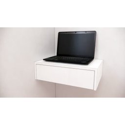 Bancada Penteadeira 100% MDF Branco Fosco - 1 Gaveta - 5