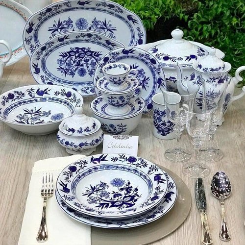 Aparelho de Jantar Porcelana Schmidt 41 Peças - Dec. Cebolinha