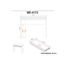 Ver imagem 3 de Escritório Completo (escrivaninha Ripada Me4173 + Gaveteiro Ripado Me4175) 2 Peças Branco - Tecno