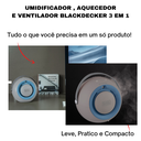 Ver imagem 2 de Umidificador de Ar Ventilador e Aquecedor Portátil 3 em 1 BlackDecker 110/127V