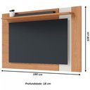 Ver imagem 3 de Painel para Tv até 70 Polegadas Leme 1 Prateleira Freijó/off White Matte - Colibri