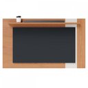 Ver imagem 1 de Painel para Tv até 70 Polegadas Leme 1 Prateleira Freijó/off White Matte - Colibri