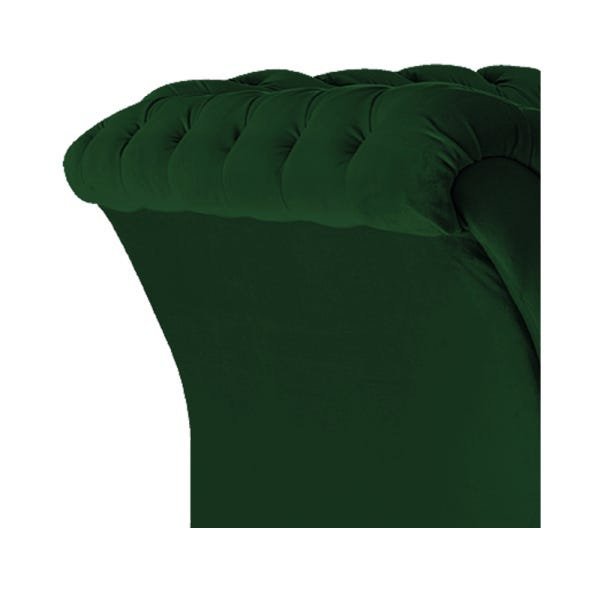 Kit 2 Poltronas e Namoradeira Chesterfield Sofia Suede Verde - 11