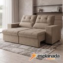 Ver imagem 3 de Sofá Espanha 2 Lugares Retrátil e Reclinável 206cm Café Luizzi Estofados
