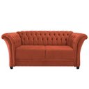 Ver imagem 2 de Namoradeira Chesterfield Sofia Suede Terracota - ADJ Decor