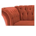 Ver imagem 4 de Namoradeira Chesterfield Sofia Suede Terracota - ADJ Decor