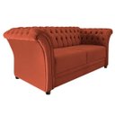 Ver imagem 1 de Namoradeira Chesterfield Sofia Suede Terracota - ADJ Decor