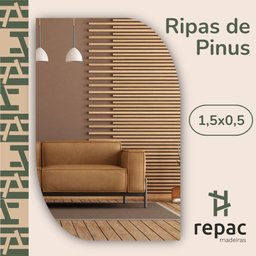 40 Ripas para Artesanato Repac Madeiras Pinus 1,5x0,5x100cm - 2