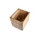 Ver imagem 1 de Vaso Cachepot Fechado com Rodizio em Madeira Natural Pinus 30x30x30 Decoração