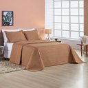Ver imagem 2 de Kit Cobre Leito Colcha Vênus Queen Dupla Face Micropercal 200 Fios Liso 3 Peças - Terracota Casa Sca
