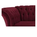 Ver imagem 4 de Namoradeira Chesterfield Sofia Suede Bordô - ADJ Decor