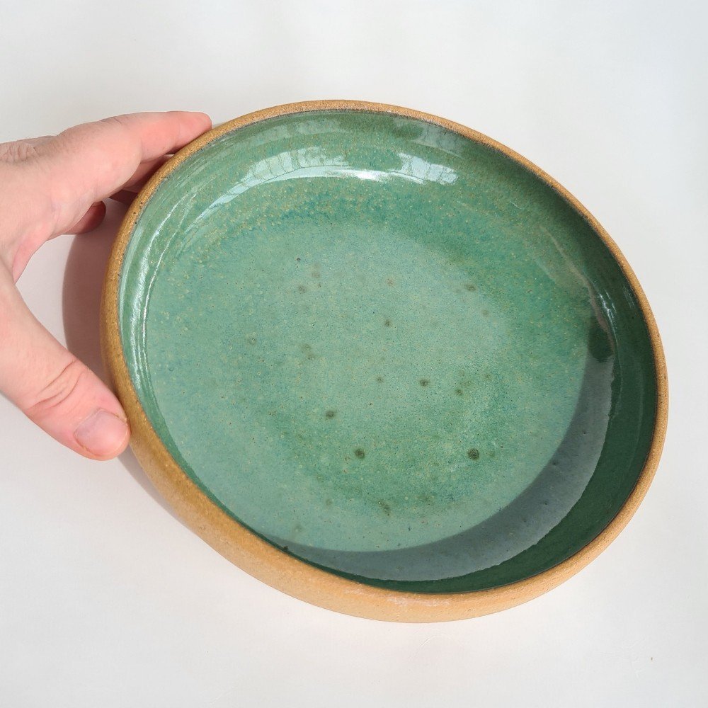 Pasta Bowl cerâmica Verde Pântano 700ml para massas e sopa - 3