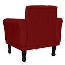 Ver imagem 3 de Poltrona Decorativa Classic Capitonê Suede Diversas Cores - DS Estofados - Bordô