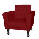 Ver imagem 1 de Poltrona Decorativa Classic Capitonê Suede Diversas Cores - DS Estofados - Bordô