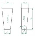 Ver imagem 7 de Kit 3 Vaso Planta 60x30 Trapézio Parede Polietileno BGPLASTICOS V17 AZUL ESCURO 013