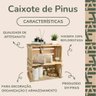 Caixote Grande para Decoração Repac Madeiras Pinus 58x30x27 - 2