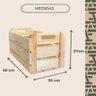 Caixote Grande para Decoração Repac Madeiras Pinus 58x30x27 - 4