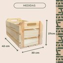 Ver imagem 3 de Caixote Médio para Decoração Repac Madeiras Pinus 45x30x27