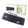 Teclado gamer usb teclas azul multimidia com fio computador notebook pc - 1