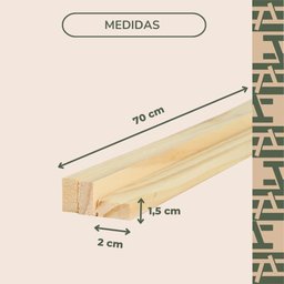 20 Ripas para Artesanato Repac Madeiras Pinus 2x1,5x70cm - 4