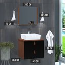 Ver imagem 3 de Conjunto Gabinete Banheiro Berlim 45cm + Espelheira + Cuba
