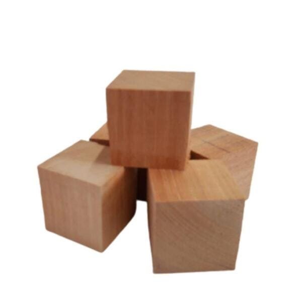 100 Cubos para Artesanato Repac Madeiras Eucalipto 5x5x2,5Cm - 3