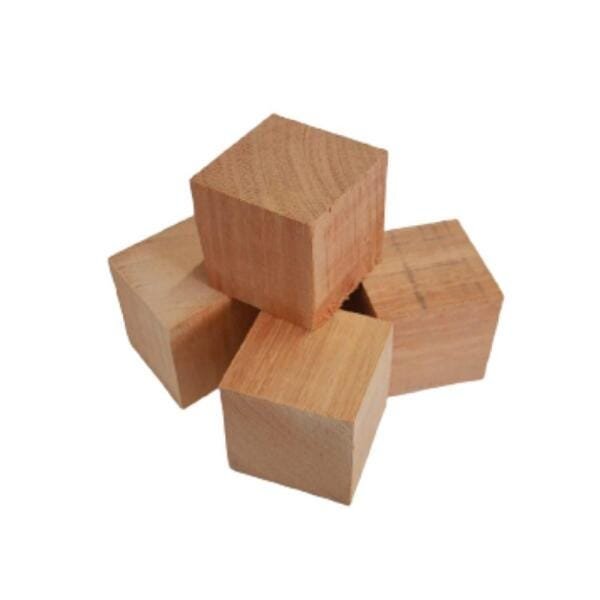 100 Cubos para Artesanato Repac Madeiras Eucalipto 5x5x2,5Cm - 4