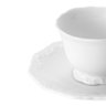 Cj 6 Xícaras P/chá C/pires de Porcelana Decorado em Alto Relevo Branco 200ml Wolff - 4