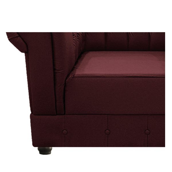 Kit 2 Poltronas Decorativas Chesterfield Ana Corano Bordô - Adj Decor - 7