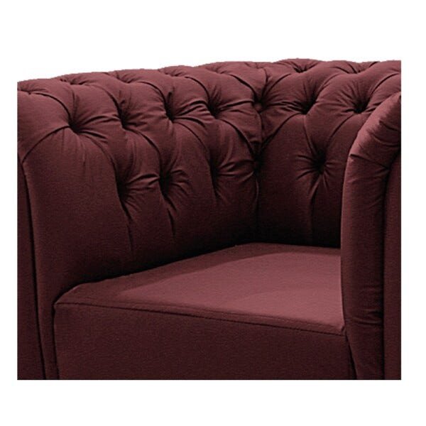 Kit 2 Poltronas Decorativas Chesterfield Ana Corano Bordô - Adj Decor - 5