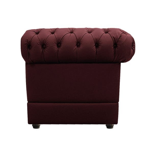 Kit 2 Poltronas Decorativas Chesterfield Ana Corano Bordô - Adj Decor - 6