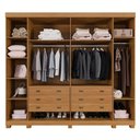 Ver imagem 3 de Guarda Roupa Noruega 6 Portas 6 Gavetas 12 Prateleiras Cinamomo