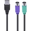 Ver imagem 2 de CABO ADAPTADOR PS2 FÊMEA X USB MACHO 30 CM - USBPS-2