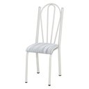 Ver imagem 4 de Kit 6 Cadeiras de Cozinha Alasca Estampado Linho Pés de Ferro Branco - Pallazio