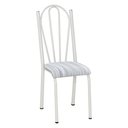 Ver imagem 3 de Kit 6 Cadeiras de Cozinha Alasca Estampado Linho Pés de Ferro Branco - Pallazio