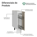 Ver imagem 5 de Balcão Porta-Temperos 20 cm 1 Porta (sem Tampo) Branco/Crema Vik Madesa