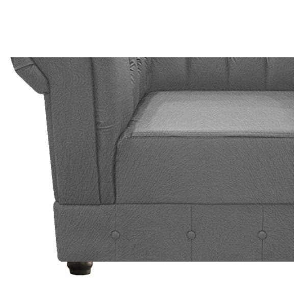 Kit 2 Poltronas Decorativas Chesterfield Ana Suede Cinza - Adj Decor - 7