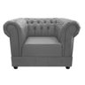 Kit 2 Poltronas Decorativas Chesterfield Ana Suede Cinza - Adj Decor - 3