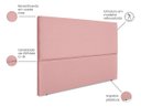 Ver imagem 3 de Cabeceira Cama Box Orgânica King 195cm Luna Suede C/frame Rosa