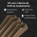 Ver imagem 3 de Kit 4 Barras Perfil de Acabamento Pvc para Painel Ripado 2m