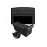 KIT CABECEIRA GEOVANA CASAL 1,40 MAIS CALCADEIRA VENEZA 1,40 SUEDE PRETO - 1