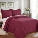 Ver imagem 2 de Colcha Siena Double - Casal - Vinho - Dupla Face - C/ Porta Travesseiro - Eurotêxtil