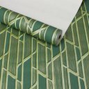 Ver imagem 1 de Papel de Parede Geométrico Verde Vinilico Lavável+ Cola para Aplicação