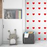 Adesivo Parede Infantil Quarto Sala Coração 5x6cm Vermelha - 5
