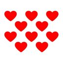 Ver imagem 1 de Adesivo Parede Infantil Quarto Sala Coração 5x6cm Vermelha
